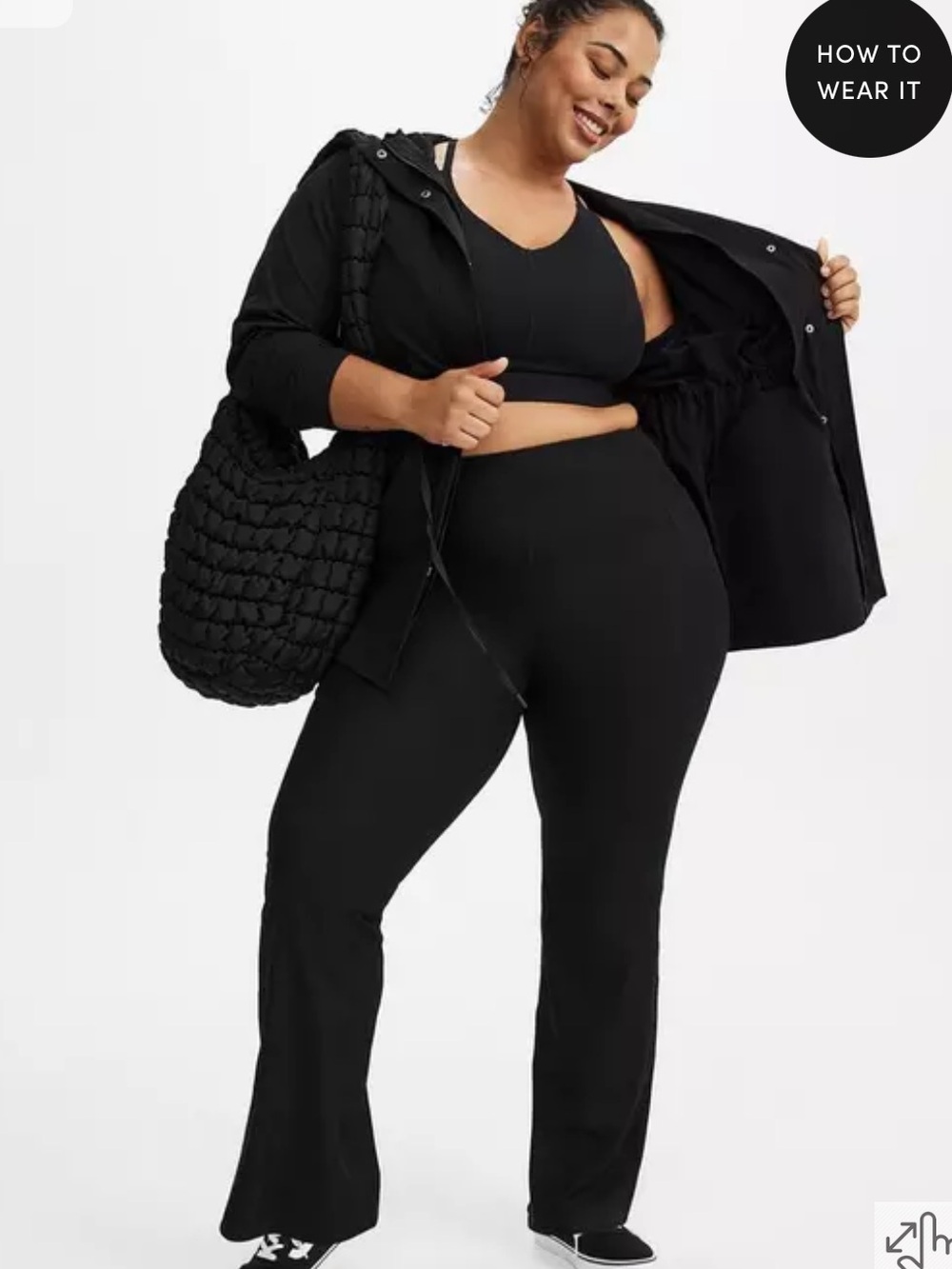 Torrid Black High-Rise Flare Leggings